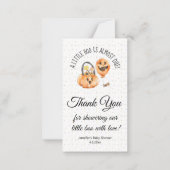 小さなブー、かわいいハロウィーンの赤ちゃん感謝していシャワーあなた ノートカード (正面)