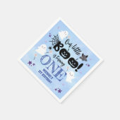 小さなブー!かわいい男不気味の子ハロウィーン1歳の誕生日 スタンダードカクテルナプキン (角)