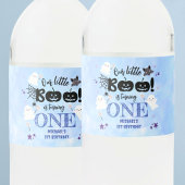 小さなブー！かわいい男不気味の子ハロウィーン1歳の誕生日 ペットボトルラベル