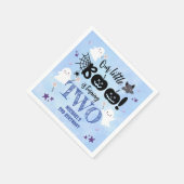 小さなブー!かわいい男不気味の子ハロウィーン2回目の誕生日 スタンダードカクテルナプキン (角)