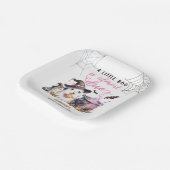 小さなブー！ガールピンクハロウィーンベビーシャワー ペーパープレート (傾斜あり)