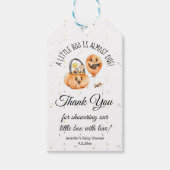 小さなブー、シックなハロウィーンの赤ちゃん感謝していシャワーあなた ギフトタグ (正面)