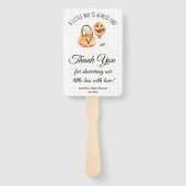 小さなブー、ハロウィーンの赤ちゃん感謝していシャワーかわいい ハンドファン (正面)