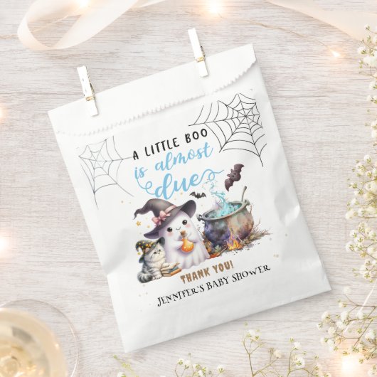 小さなブー!ハロウィーン赤ちゃんシャワー男の子かわいい フェイバーバッグ (クリップ留めされた状態)