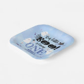 小さなブー！可愛いブルーボーイハロウィーン1回目の誕生日 ペーパープレート (傾斜あり)