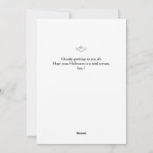 小さなブー！可愛不気味いハロウィンの家族の写真 シーズンカード (裏面)