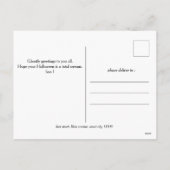 小さなブー!可愛不気味いハロウィンの家族の写真 シーズンポストカード (裏面)