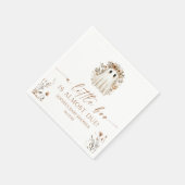 小さなブーBoho幽霊ワイルドフラワーベイビーシャワー スタンダードカクテルナプキン (角)