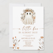 小さなブーBoho幽霊ワイルドフラワーベイビーシャワー 招待状 (正面)
