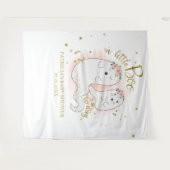 小さなブーHalloween女の子の赤ちゃんシャワー背景 タペストリー (正面(横))