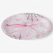 小さなブーPINK BOWベビーシャワー ペーパープレート (アングル)