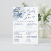 小さなプリンスブルー王室のシャワーベビートリビア エンクロージャーカード (スタンド正面)