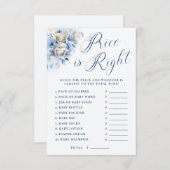 小さなプリンスブルー王室のシャワー価格が正しい エンクロージャーカード (正面/裏面)