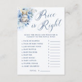 小さなプリンスブルー王室のシャワー価格が正しい エンクロージャーカード (正面)