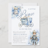 小さなプリンスブルー王室のシャワー招待状 招待状 (正面)