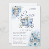 小さなプリンスブルー王室のシャワー招待状 招待状 (正面/裏面)