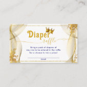 小さなプリンスベビーシャワーおむつラッフルチケット エンクロージャーカード (正面)
