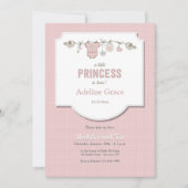 小さなプリンセスがここに 会って歓迎しよう 招待状 (正面)