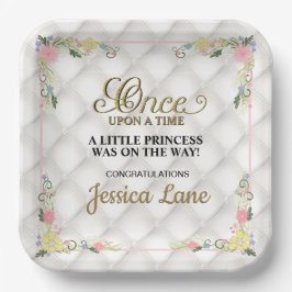 小さなプリンセスがやってくる 女の子のベビーシャワー ペーパープレート