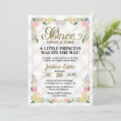 小さなプリンセスがやってくる！女の子のベビーシャワー 招待状 (スタンド正面)