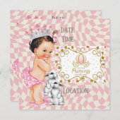 小さなプリンセスがやってくる。 招待状 (正面/裏面)