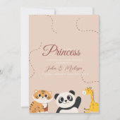 小さなプリンセスがやってくる 招待状 (正面)