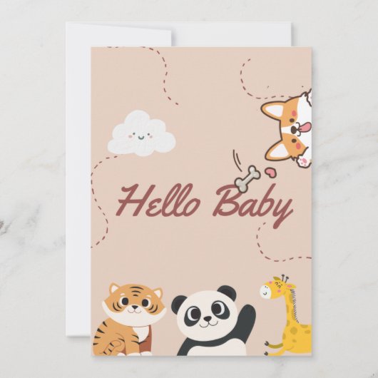 小さなプリンセスがやってくる 招待状 (裏面)