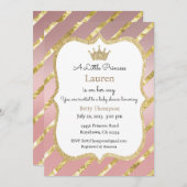 小さなプリンセスがやってくる 招待状, ティアラ 招待状 (正面/裏面)