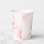 小さなプリンセスがピンクのベビーシャワーの途中だ 紙コップ (右)