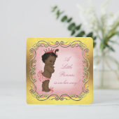 小さなプリンセスが民族的な赤ちゃんシャワーに向かっている 招待状 (スタンド正面)