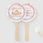 小さなプリンセスが赤ちゃんシャワーを浴びる ハンドファン (正面&裏面)