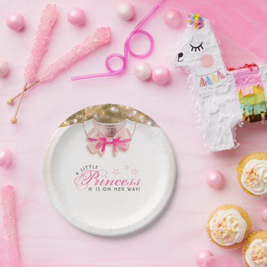 小さなプリンセスが赤ちゃんシャワーを浴びる ペーパープレート (パーティー)