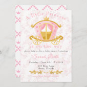 小さなプリンセスが途中招待状 招待状 (正面/裏面)