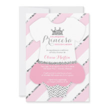 小さなプリンセスのベビーシャワーの招待状