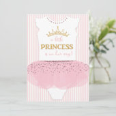 小さなプリンセスのベビーシャワー招待状 招待状 (スタンド正面)