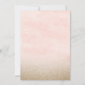 小さなプリンセスのロイヤルセレブレーション水彩画 招待状 (裏面)