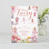 小さなプリンセスの妖精が最初のお誕生日 招待状 (スタンド正面)