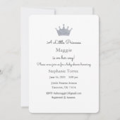 小さなプリンセスの招待状, シルバーの招待状 招待状 (正面)