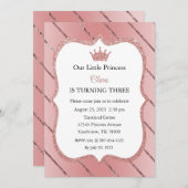 小さなプリンセスの招待状, プリンセスの誕生日 招待状 (正面/裏面)