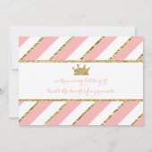 小さなプリンセスの誕生日パーティー招待状 招待状 (裏面)