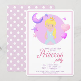 小さなプリンセスの誕生日パーティー招待状 招待状