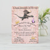 小さなプリンセスドラゴンの赤ちゃんシャワー 招待状 (スタンド正面)