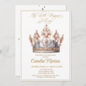 小さなプリンセスピンクと金ゴールド赤ちゃんシャワー 招待状 (正面/裏面)