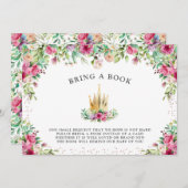 小さなプリンセスフローラが本を持ってくる 招待状 (正面/裏面)