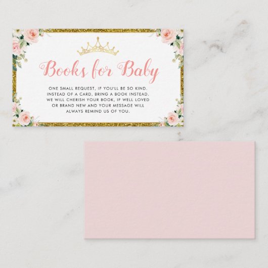 小さなプリンセスブックのベビーカード エンクロージャーカード (正面/裏面)