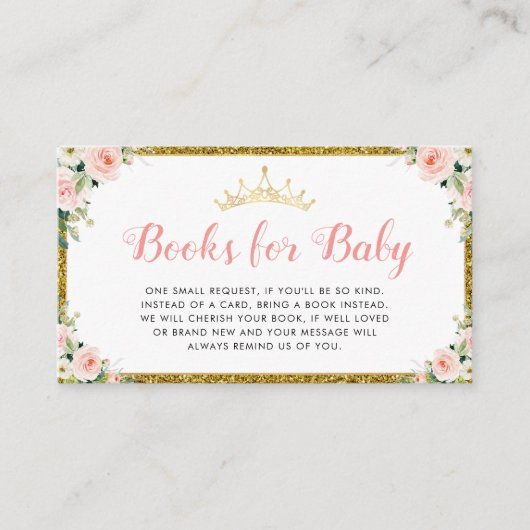 小さなプリンセスブックのベビーカード エンクロージャーカード (正面)