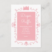 小さなプリンセスモダンピンクの女の子の赤ちゃんシャワー エンクロージャーカード (正面)