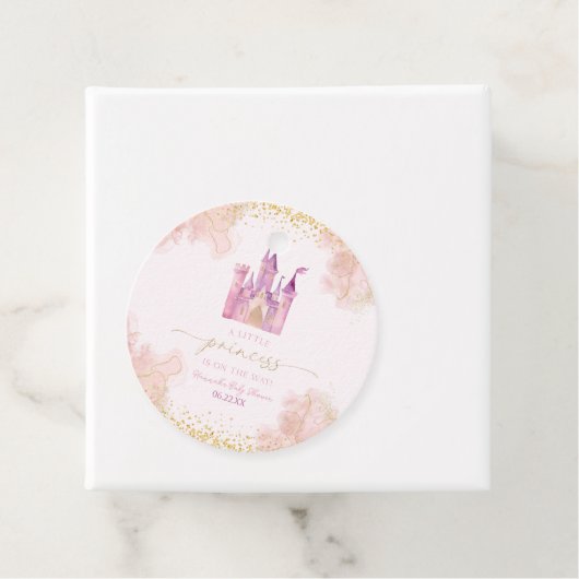 小さなプリンセス王室の城の赤ちゃんシャワー フェイバータグ (インサイチュ)