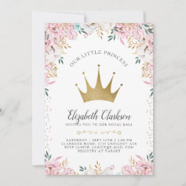 小さなプリンセス誕生日カード 招待状