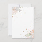 小さなプリンセス赤面金ゴールドクラウンキャッスルシャワー サンキューカード (裏面)